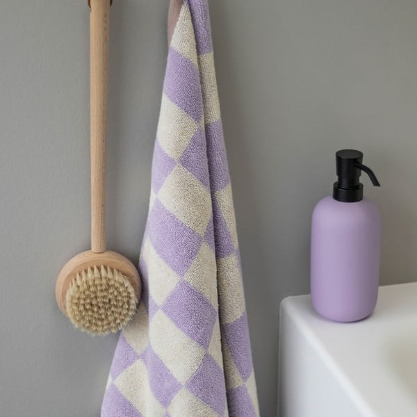 Helekollane-lillakas orgaanilisest puuvillast rätikud 2 tk 40x55 cm komplektis Retro - Mette Ditmer Denmark-image-3