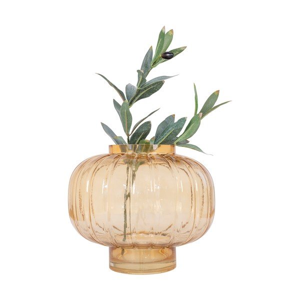 Helekollane klaasist vaas - House Nordic-image-1