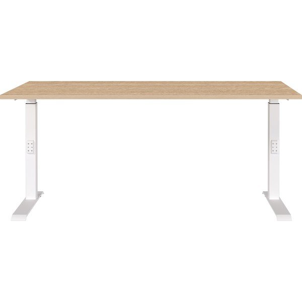 Reguleeritav töölaud tammepuust dekooriga pealispinnaga 80x160 cm Downey - Germania-image-1