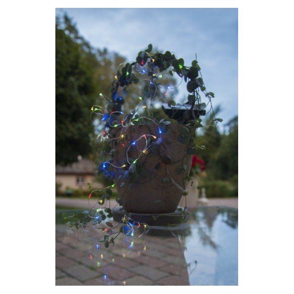 Välitingimustes kasutatav päikesepaneel LED-kett värviliste LED-idega, pikkus 5 m Dew Drop - Star Trading-image-2