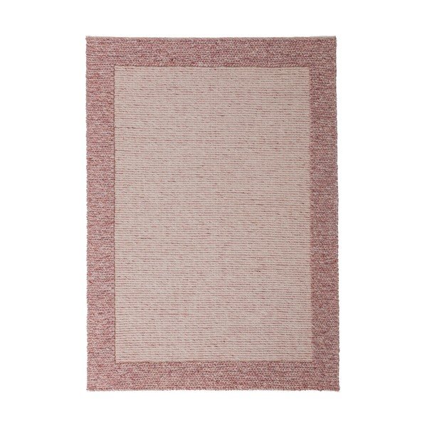 Heleroosa käsitsi kootud villasegu vaip 120x170 cm Rue - Flair Rugs