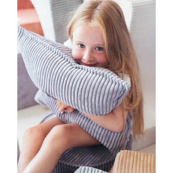 Sinine velvetist laste diivanipadi Bolster - Wigiwama-image-2