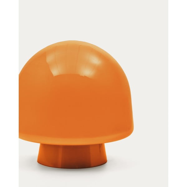 Oranž lauavalgusti klaasist varjuga (kõrgus 20 cm) Reig - Kave Home-image-2