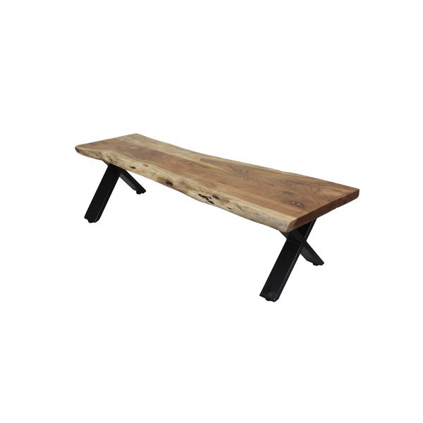 Lavice z neopracovaného akáciového dřeva HSM collection Soho, 160 cm-image-1
