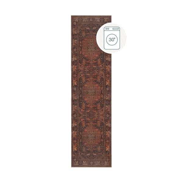 Burgundiapunane pestav vaip 60x230 cm Nico Global - Flair Rugs