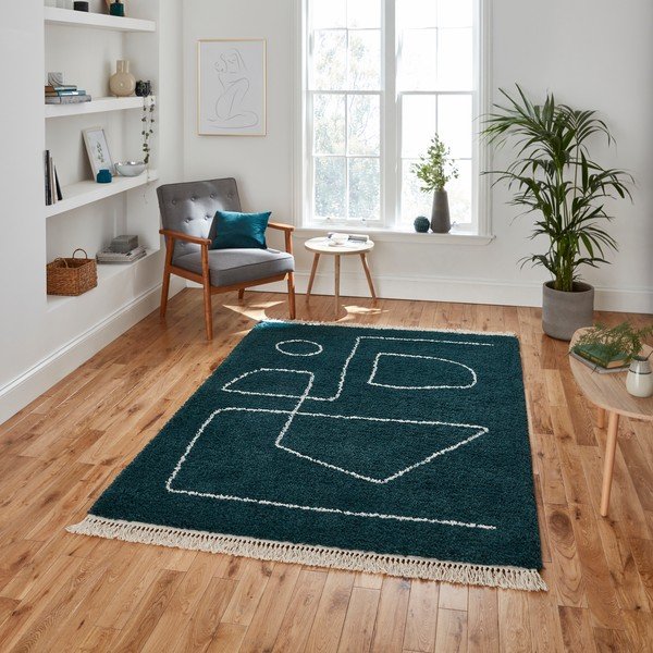 Smaragdroheline vaip , 160 x 220 cm Boho - Think Rugs-image-1