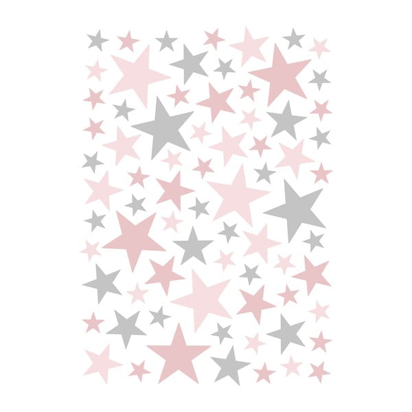 Laste kleebised 74tk komplektis 30x42 cm Stars - Lilipinso