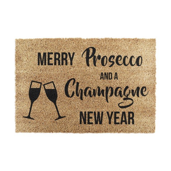 Jõulumotiiviga kookoskiududest matt 40x60cm Champagne New Year – Artsy Doormats