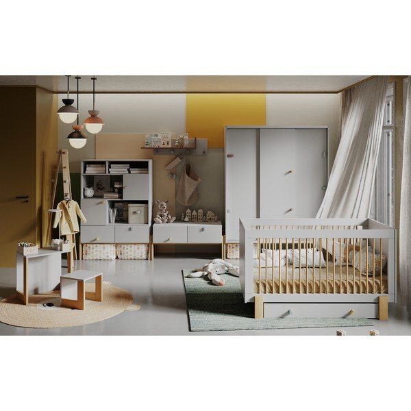 Helehall/loomulik pöögipuidust laste mantlihoidja Cube - Pinio-image-4