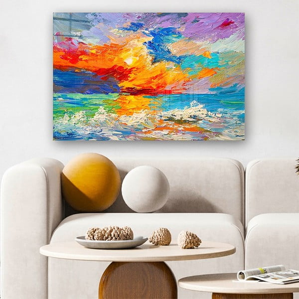 Klaasist maal 100x70 cm Abstract Sunset - Wallity-image-1