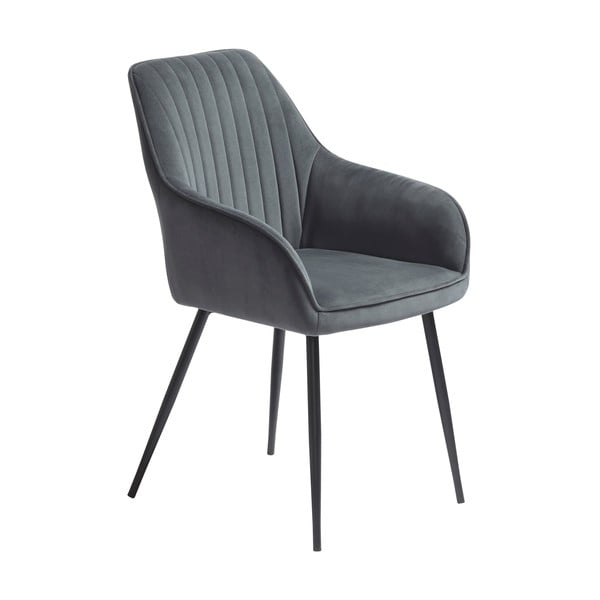 Hallid käetugedega sametist söögitoolid 2tk komplektis Nolan Stripe - Unique Furniture