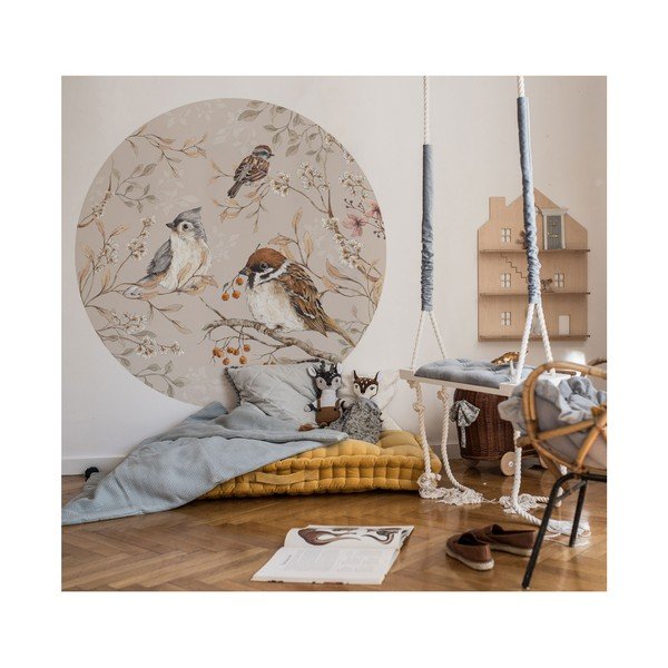 Laste seinakleebis , ø 150 cm Birds in a Circle - Dekornik-image-1