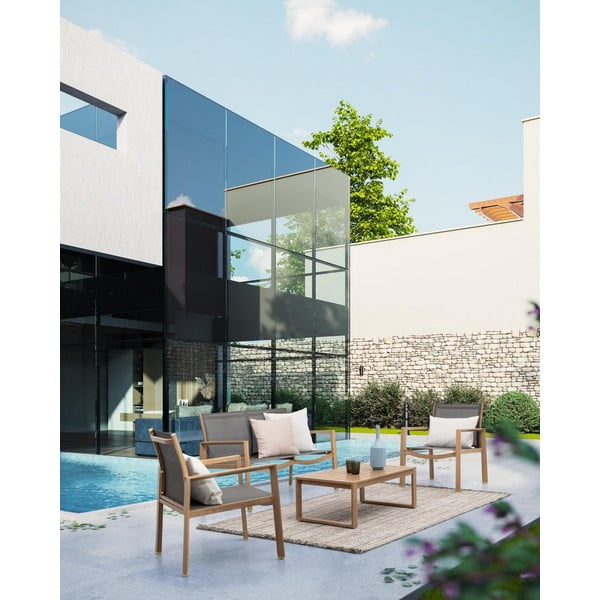 Alumiiniumist aiamööbli komplekt 4-le Kallen - Bizzotto-image-1