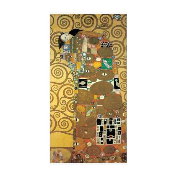 Obraz Klimt - Embrace, 51x100 cm