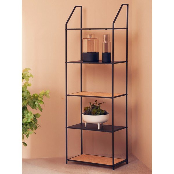 Must/naturaalne metallriiul 61x179x34 cm Depok - Premier Housewares-image-2