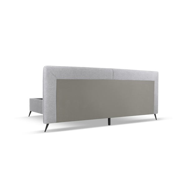 Hall polsterdatud kaheinimesevoodi koos panipaiga ja voodipõhjaga 180x200 cm Walter - Milo Casa-image-3