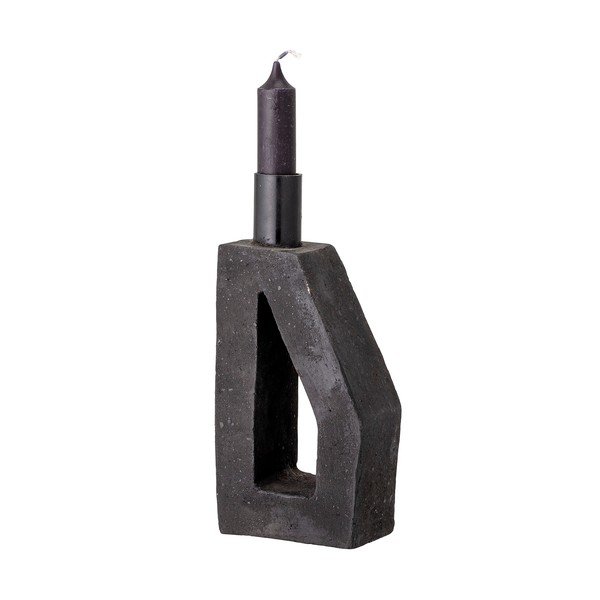 Must terrakota küünlajalg , kõrgus 20 cm Kes - Bloomingville-image-3