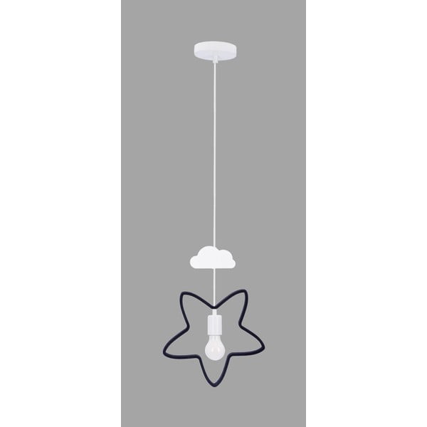 Must-valge laste lamp metallist varjukaga Single - Candellux Lighting-image-1