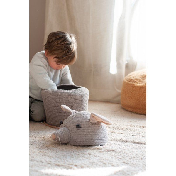 Hall riidest laste mänguasjakorv ø 25x30 cm Renata the Rat - Lorena Canals-image-2