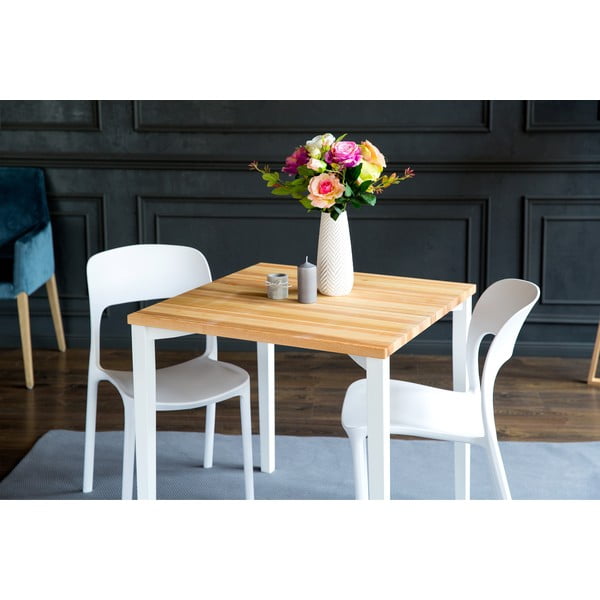 Valge söögilaud TRIVENTI, 80 x 80 cm - Ragaba-image-3