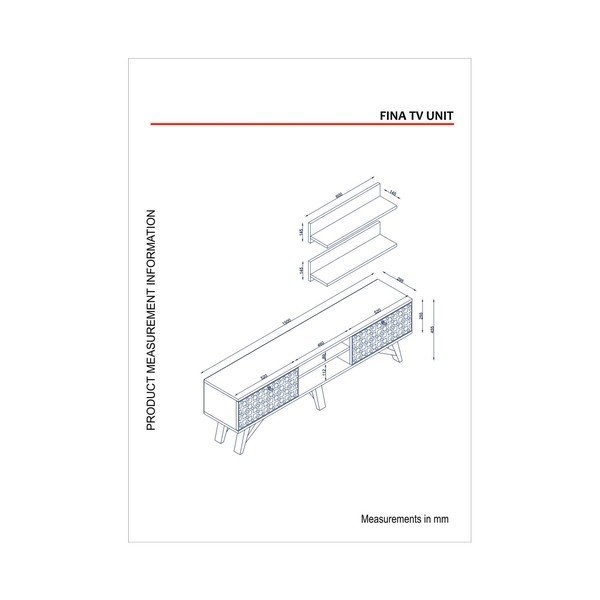 TV komoda v dekoru ořechového dřeva Fina-image-2