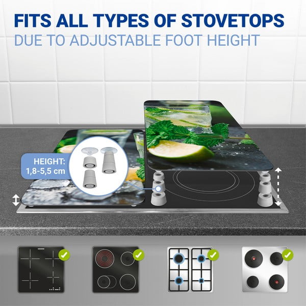 Klaasist pliidikatte komplekt 2 tk, 52 x 30 cm Mojito - Wenko-image-4