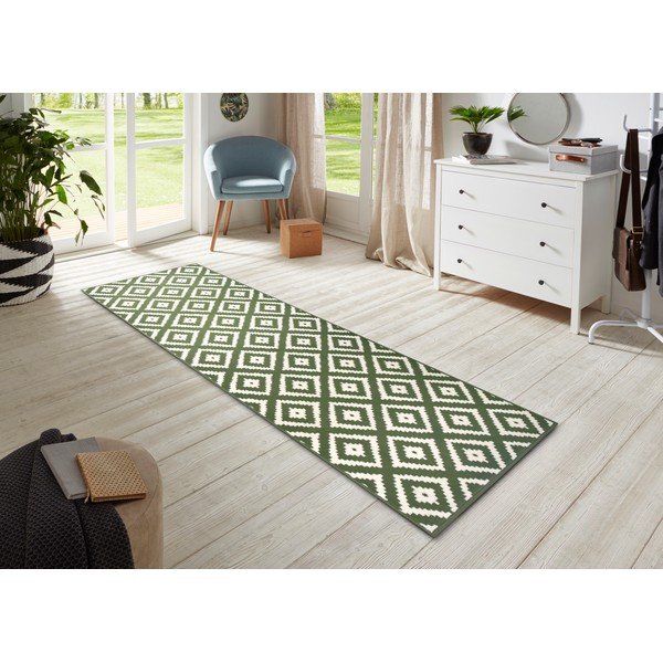Roheline vaibajooksja 200x80 cm Diamond - Hanse Home-image-1