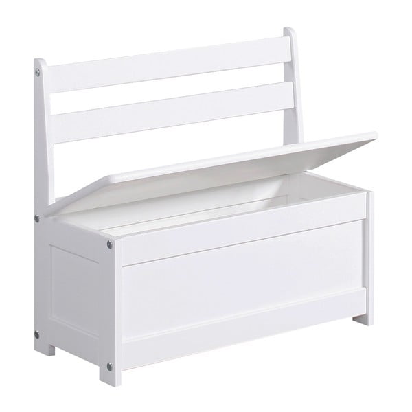 Valge lastepink, mis on valmistatud massiivsest männipuidust Baby - Pinio-image-1