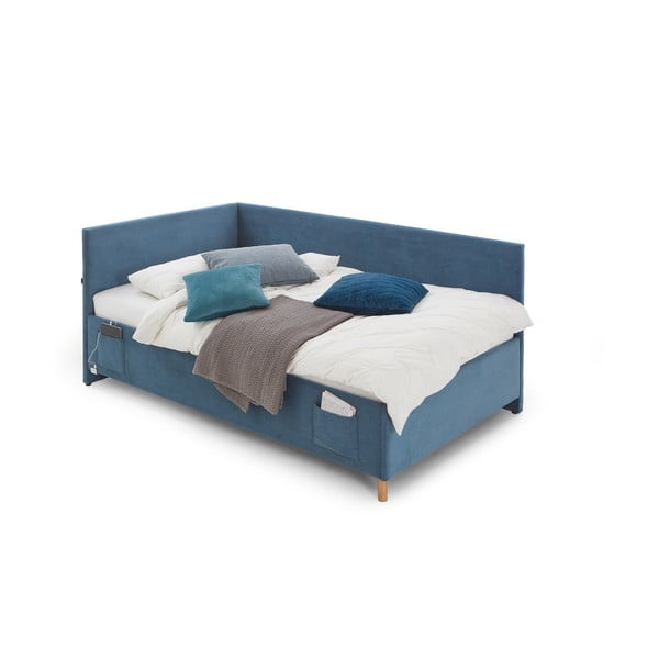 Sinine laste nurgavoodi koos panipaigaga 120x200 cm Cool - Meise Möbel-image-3