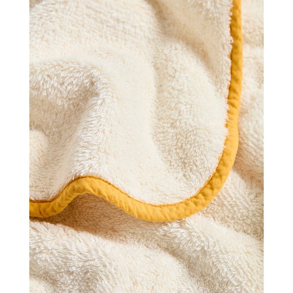 Kollane/valge frotee-puuvillane rätik 30x50 cm Sedora - Kave Home-image-4