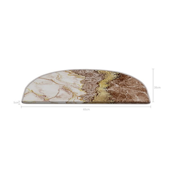 Helepruunid-kreemid trepivaibad 16 tk komplektis 20x65 cm Golden Marble - Vitaus-image-4