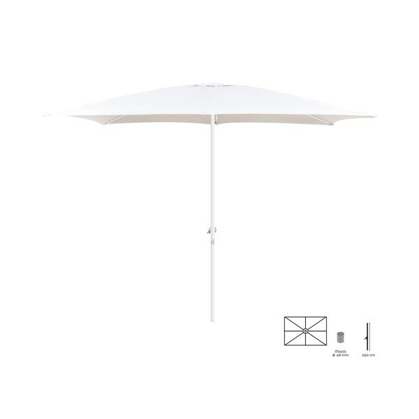 Valge päikesevarju ø 300 cm Alba - LDK Garden-image-3