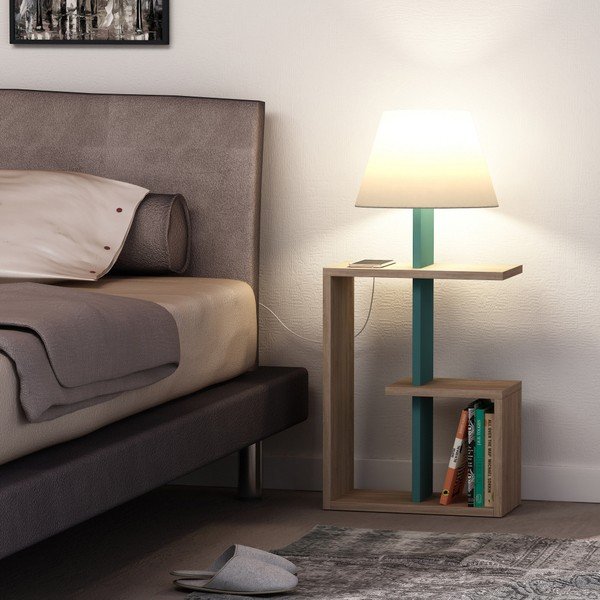 Tyrkysová volně stojící lampa Homitis Saly-image-1