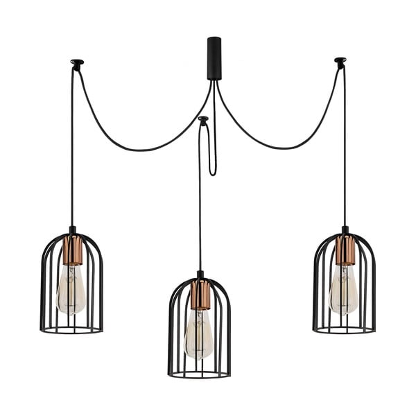 Must rippvalgusti 3 pirnile Pamukkale - Opviq lights-image-1