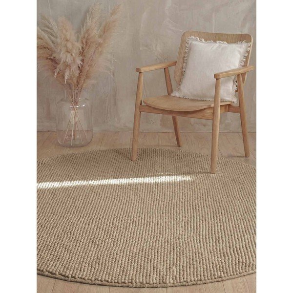 Käsitsi kootud villane ümmargune vaip naturaalses värvitoonis ø 200 cm Richmond Diana - Ted Baker-image-2