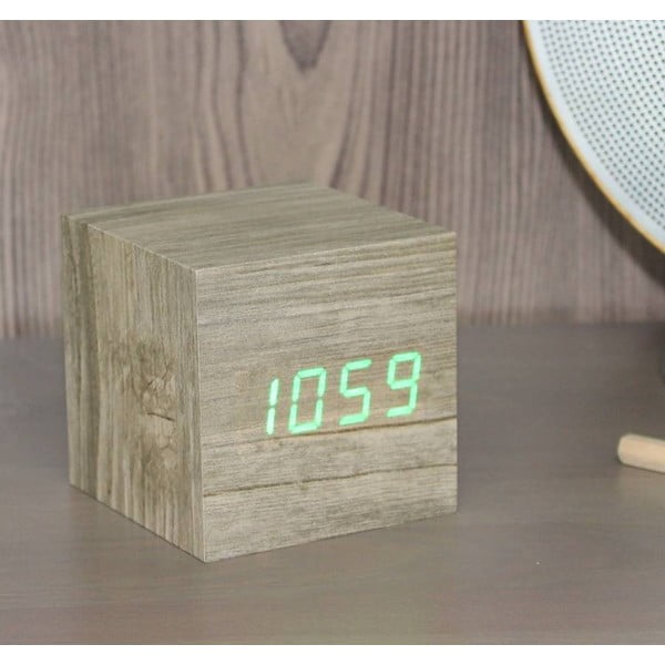 Digitaalne äratuskell Wooden Cube Click – Gingko-image-1