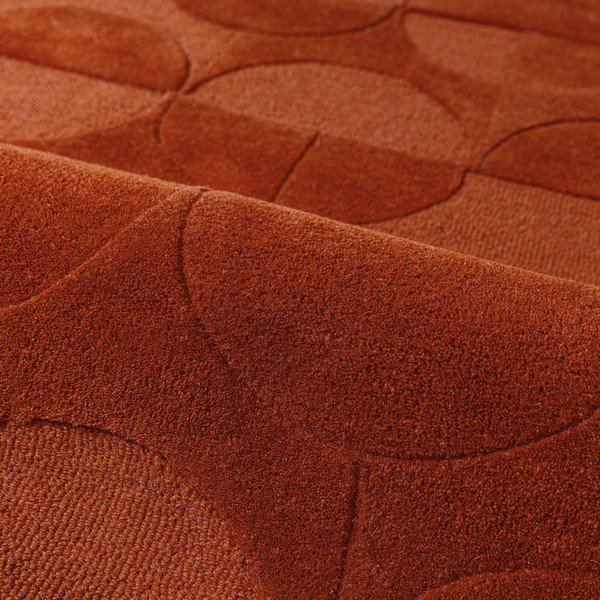 Käsitsi kootud terrakotavärvi villavaip 120x170 cm Gigi - Flair Rugs-image-2