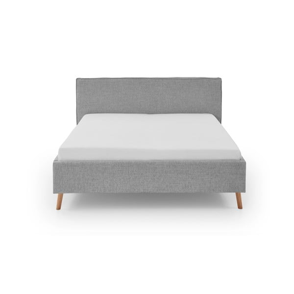 Helehall polsterdatud kaheinimesevoodi koos voodipõhjaga 180x200 cm Riva – Meise Möbel-image-4