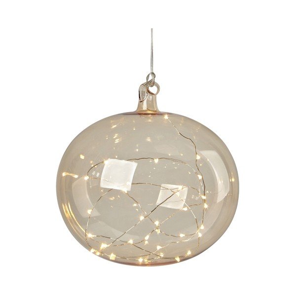 Oranž rippuv jõulu valguskaunistus ø 18 cm Lina – Markslöjd