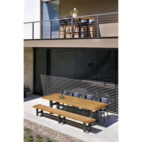 Musta-puidu värvi aiapink Yasmani - Hartman-image-1