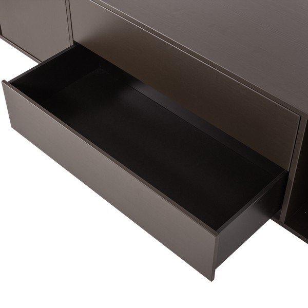 Tumepruun männipuidust telekaalus 200x45x44 cm Settle Down - vtwonen-image-4