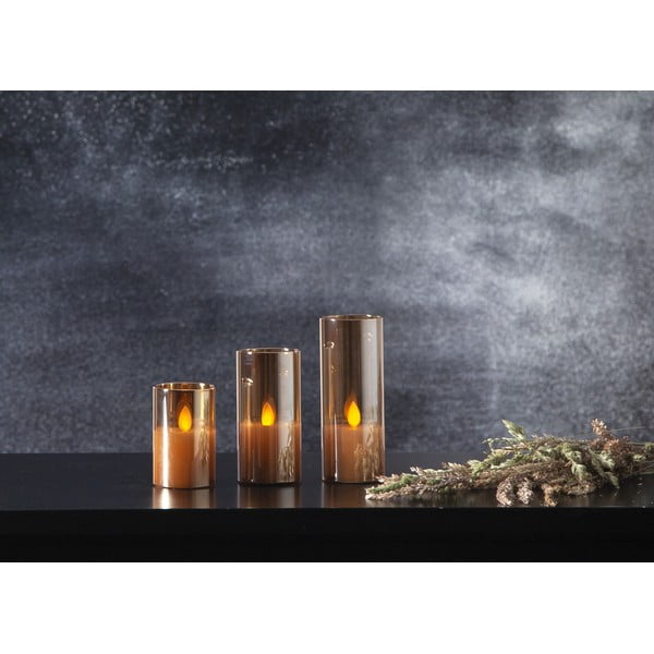 Oranž LED vahaküünal klaasist , kõrgus 7,5 cm M-Twinkle - Star Trading-image-2