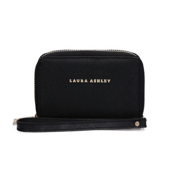 Černá peněženka z koženky Laura Ashley Glegg