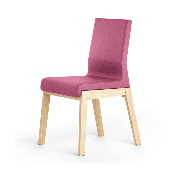 Růžová židle z dubového dřeva Absynth Kyla 