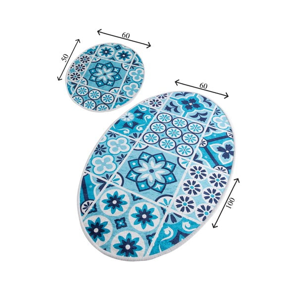 Sinised vannitoamatid 2tk komplektis 60x100 cm Ceramic - Foutastic-image-3