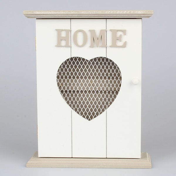 Bílý věšák na klíče Dakls Vintage Love