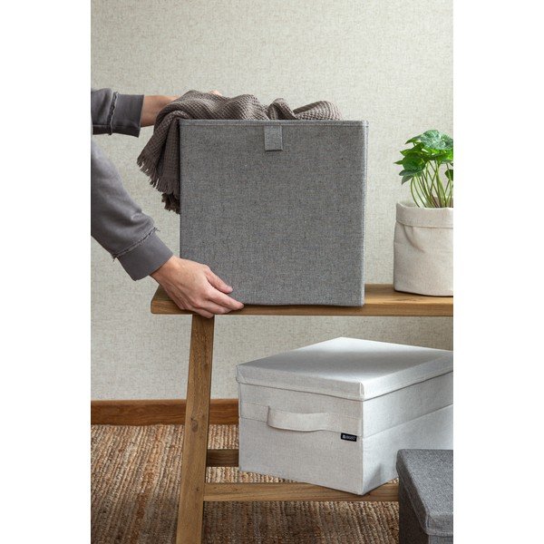 Hall tekstiilist hoiukast 32x31,5x31,5 cm Soft Storage Cube - Bigso-image-2