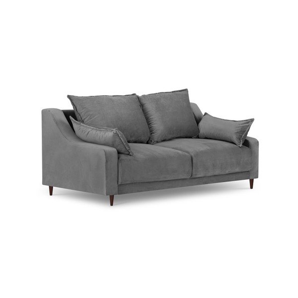 Šedá sametová pohovka Mazzini Sofas Freesia, 150 cm-image-2