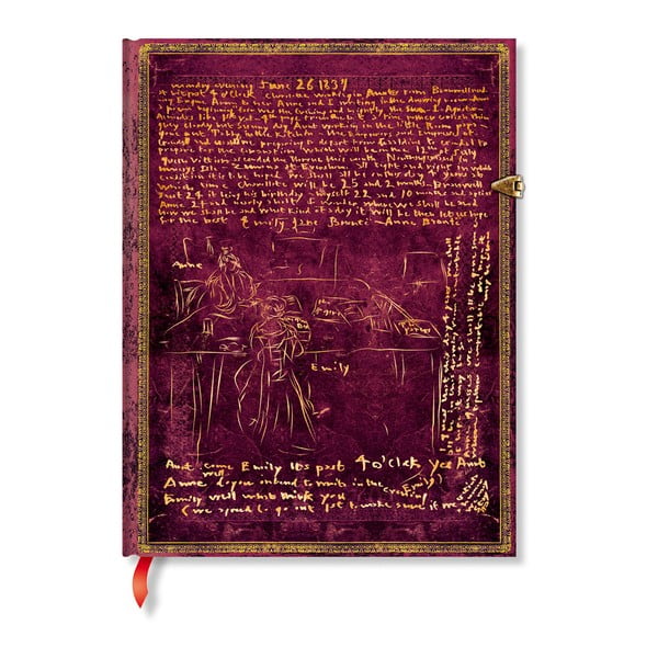 Linkovaný zápisník s tvrdou vazbou Paperblanks The Bronte Sisters, 18 x 23 cm