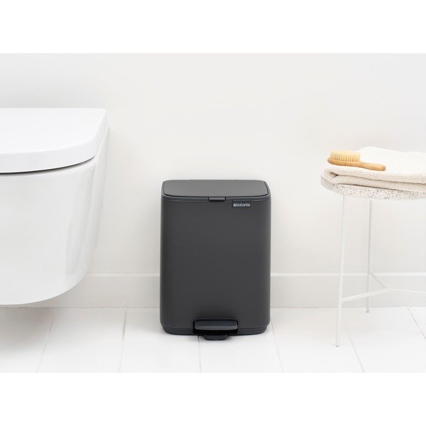 Tumehall terasest prügikast 7 l Bo - Brabantia-image-1